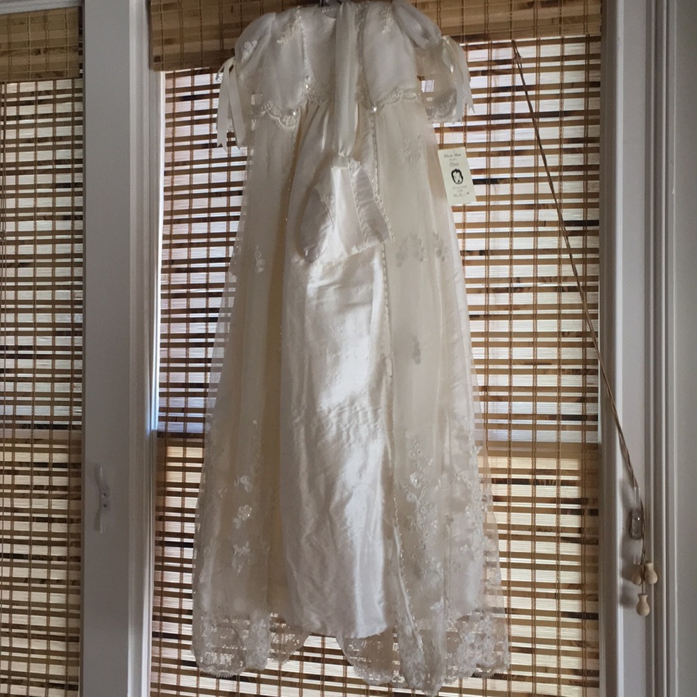 Elegant Baptism/Christening Gown w/Bonnet & Jacket